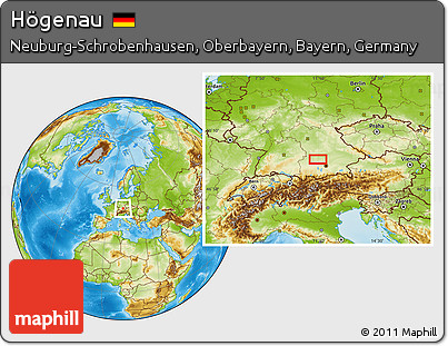 Physical Location Map of Högenau