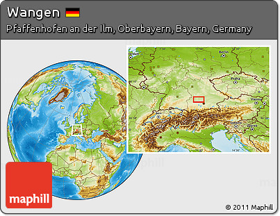 Physical Location Map of Wangen