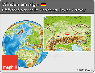 Physical Location Map of Winden Am Aign