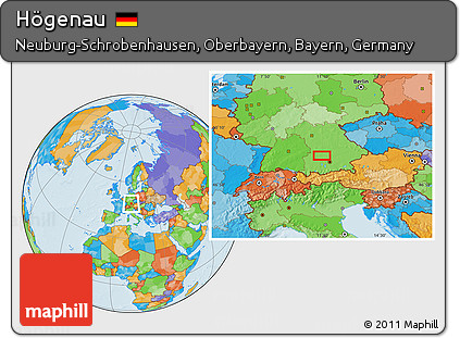 Political Location Map of Högenau