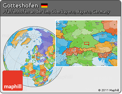 Political Location Map of Gotteshofen