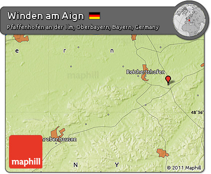 Physical Map of Winden Am Aign