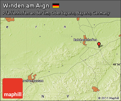 Physical Map of Winden Am Aign