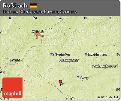 Physical Map of Roßbach