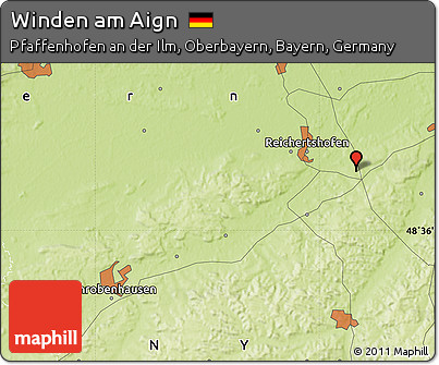 Physical Map of Winden Am Aign