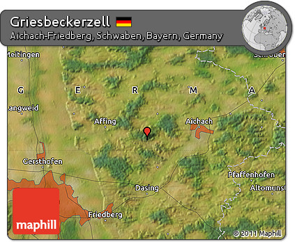 Satellite Map of Griesbeckerzell