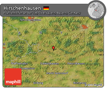 Satellite Map of Hirschenhausen