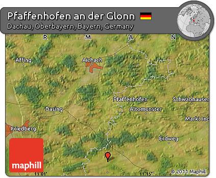 Satellite Map of Pfaffenhofen An Der Glonn