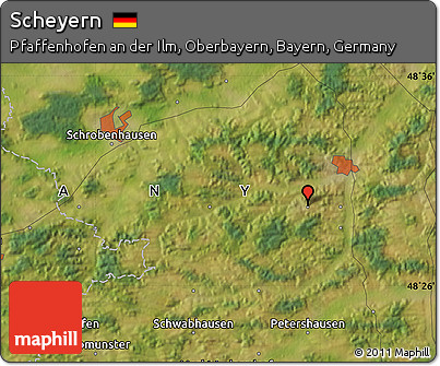 Satellite Map of Scheyern