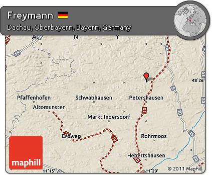 Shaded Relief Map of Freymann