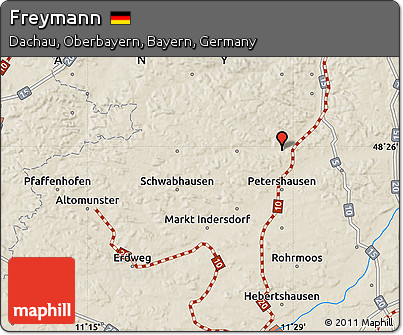 Shaded Relief Map of Freymann