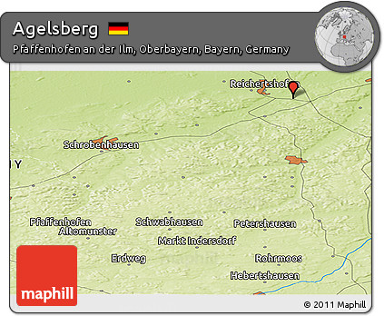 Physical Panoramic Map of Agelsberg