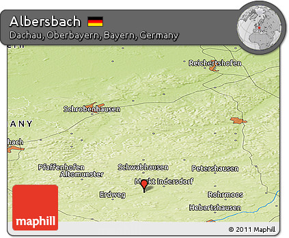 Physical Panoramic Map of Albersbach