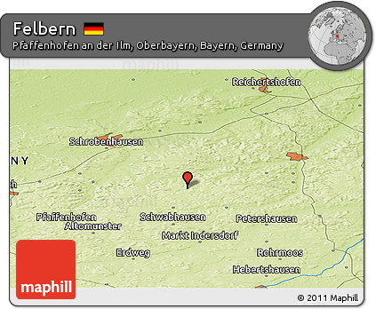 Physical Panoramic Map of Felbern