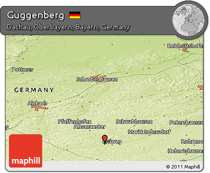 Physical Panoramic Map of Guggenberg