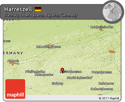Physical Panoramic Map of Harreszell