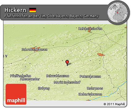 Physical Panoramic Map of Hickern