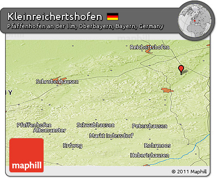 Physical Panoramic Map of Kleinreichertshofen