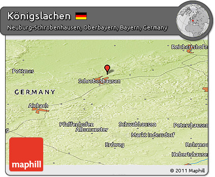 Physical Panoramic Map of Königslachen
