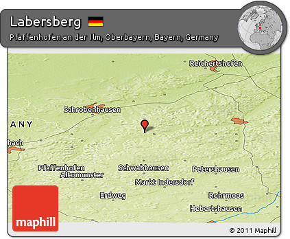 Physical Panoramic Map of Labersberg