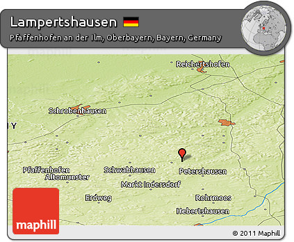 Physical Panoramic Map of Lampertshausen