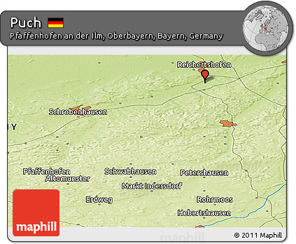 Physical Panoramic Map of Puch