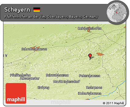 Physical Panoramic Map of Scheyern
