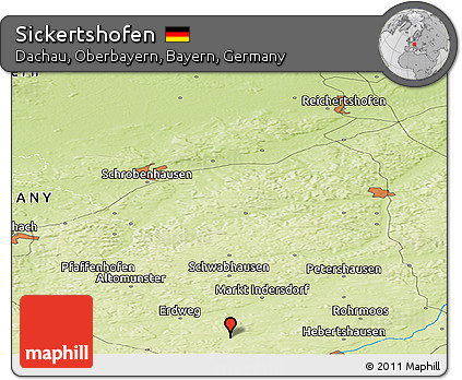 Physical Panoramic Map of Sickertshofen