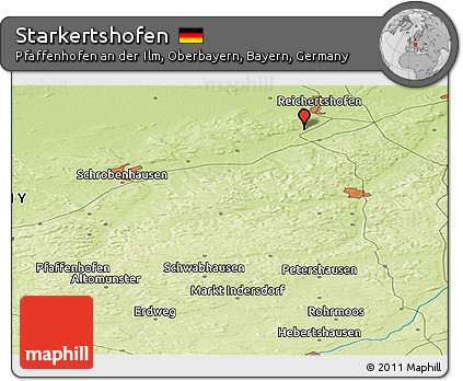 Physical Panoramic Map of Starkertshofen
