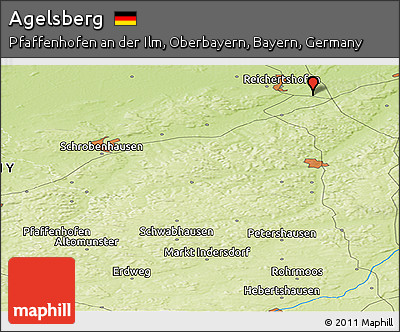 Physical Panoramic Map of Agelsberg