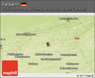 Physical Panoramic Map of Felbern