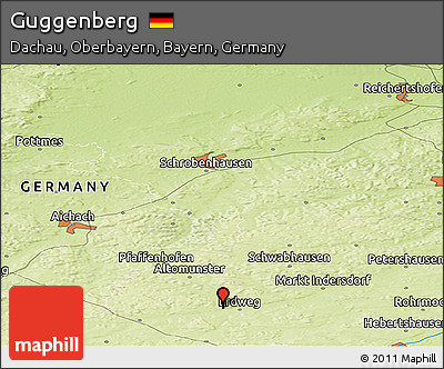 Physical Panoramic Map of Guggenberg