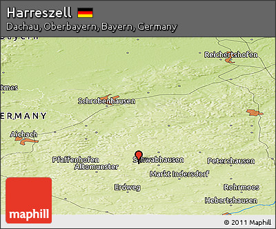 Physical Panoramic Map of Harreszell