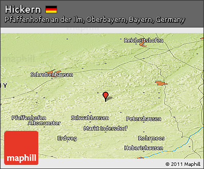 Physical Panoramic Map of Hickern
