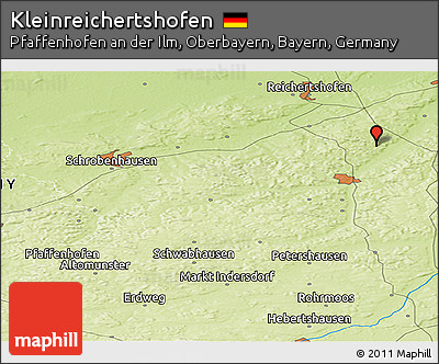 Physical Panoramic Map of Kleinreichertshofen