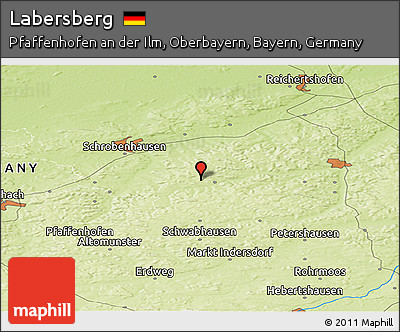 Physical Panoramic Map of Labersberg