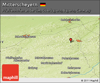 Physical Panoramic Map of Mitterscheyern