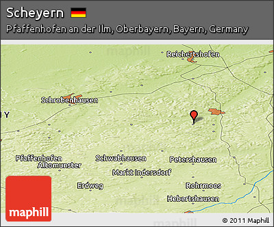 Physical Panoramic Map of Scheyern