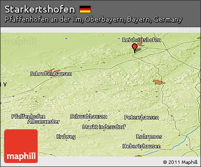 Physical Panoramic Map of Starkertshofen