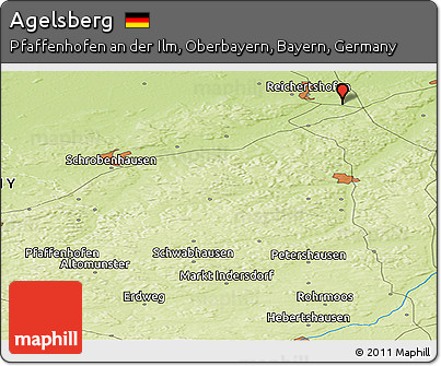 Physical Panoramic Map of Agelsberg