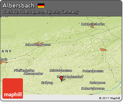 Physical Panoramic Map of Albersbach