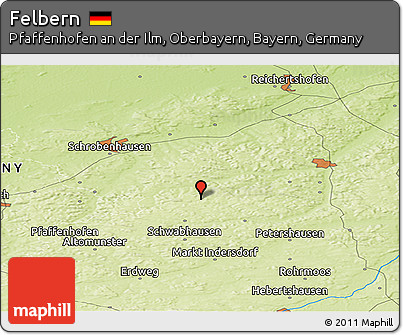 Physical Panoramic Map of Felbern