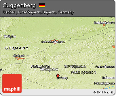 Physical Panoramic Map of Guggenberg