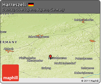 Physical Panoramic Map of Harreszell
