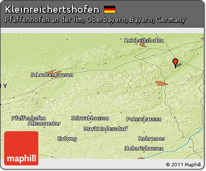 Physical Panoramic Map of Kleinreichertshofen