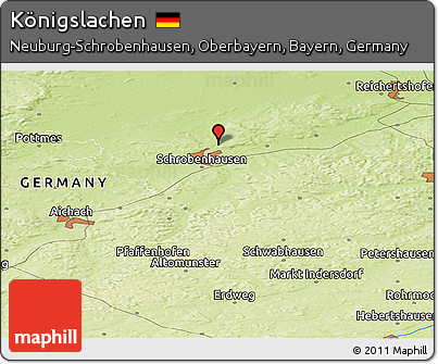 Physical Panoramic Map of Königslachen
