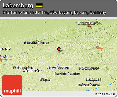 Physical Panoramic Map of Labersberg