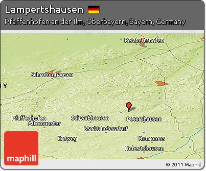 Physical Panoramic Map of Lampertshausen