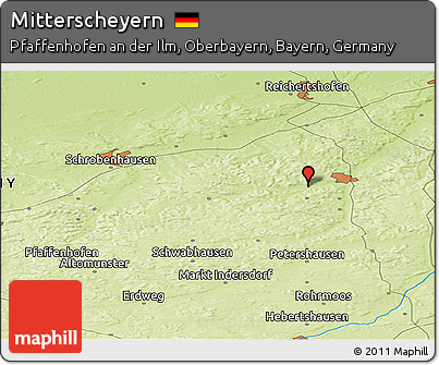 Physical Panoramic Map of Mitterscheyern