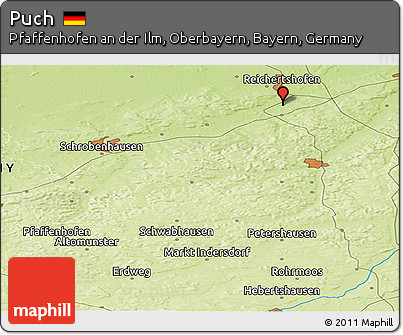 Physical Panoramic Map of Puch